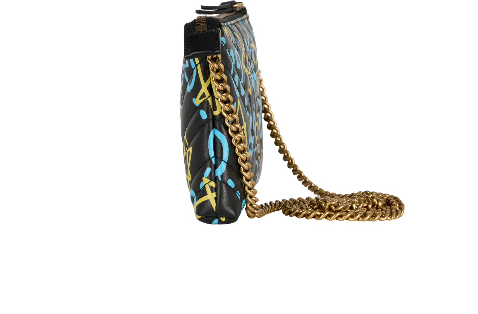 Ghost Mini Crossbody, &pound;495, Handbags, Black, Leather, Bottom view